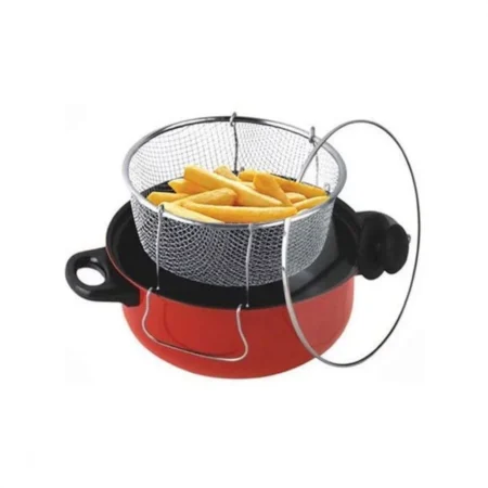 Friteuse avec Couvercle 26 cm - Rouge