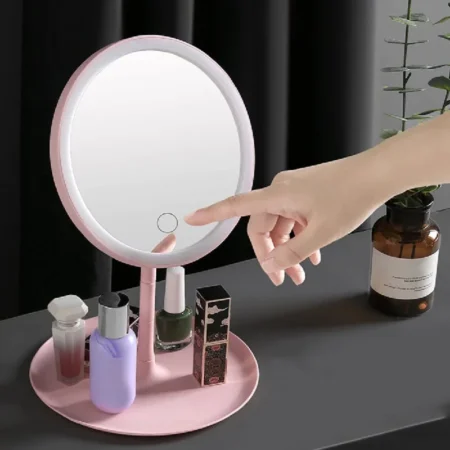 Miroir de maquillage avec lumières et Plateau de rangement