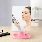 Miroir de Table LED tactile et inclinable Rose